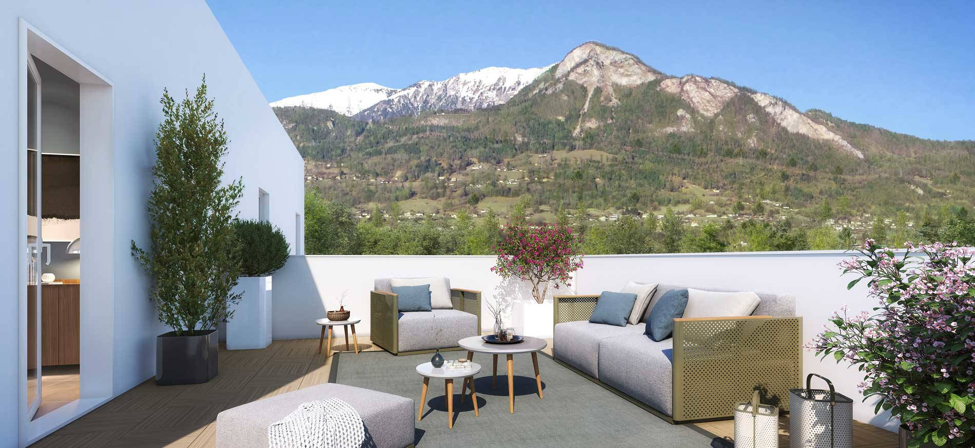 Marnaz avec vue dégagée sur les montagnes à Marnaz