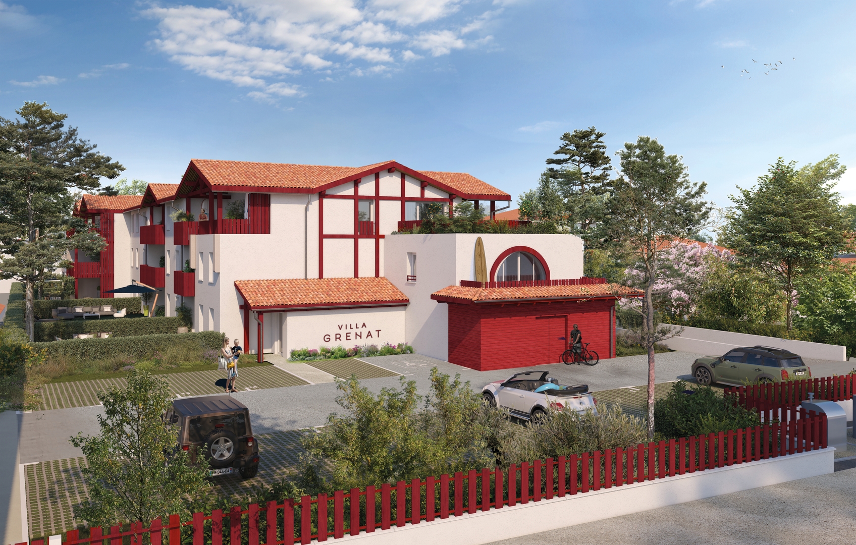 Villa grenat parkings à Capbreton